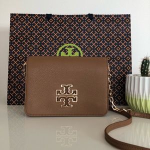 NWT Tory Burch Britten Combo Crossbody, Bark